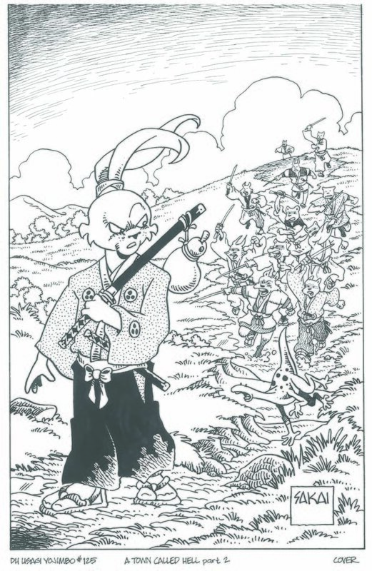 Stan Sakai , Usagi Yojimbo cover nr.125 - A town called Hell (part 2) - Couverture originale