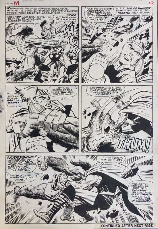 Jack Kirby, Vince Colletta, Stan Lee, Thor 137- Jack Kirby and Vince Colletta - Planche originale