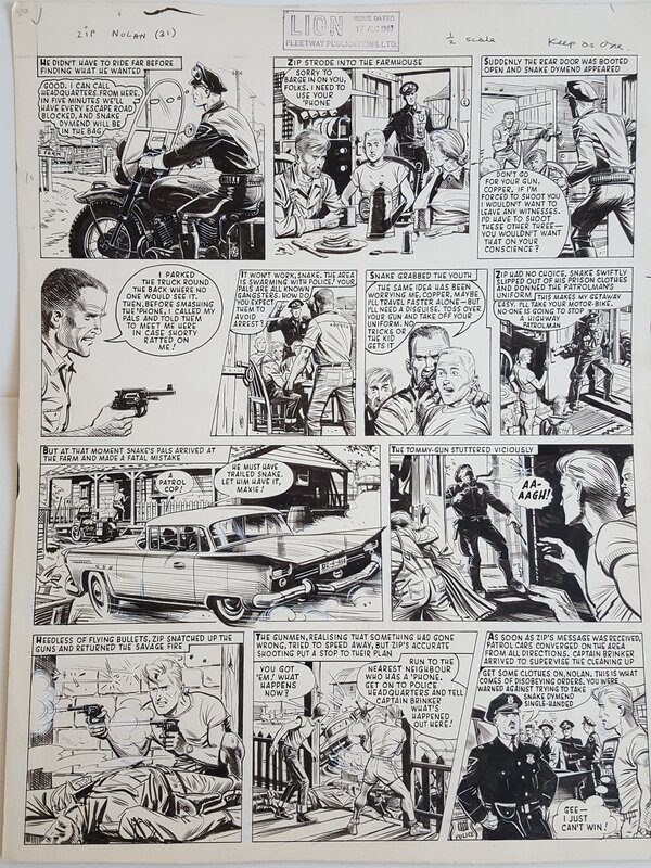 Joe colquhoun  zip nolan 1963 - Planche originale