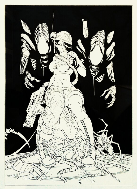 Alien by Vincenzo Cucca - Original Illustration