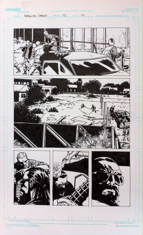 The walking dead par Charlie Adlard - Planche originale