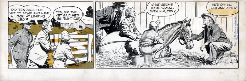 Frank Godwin, Rusty Riley - Daily strip 13 juin 1955 - Planche originale