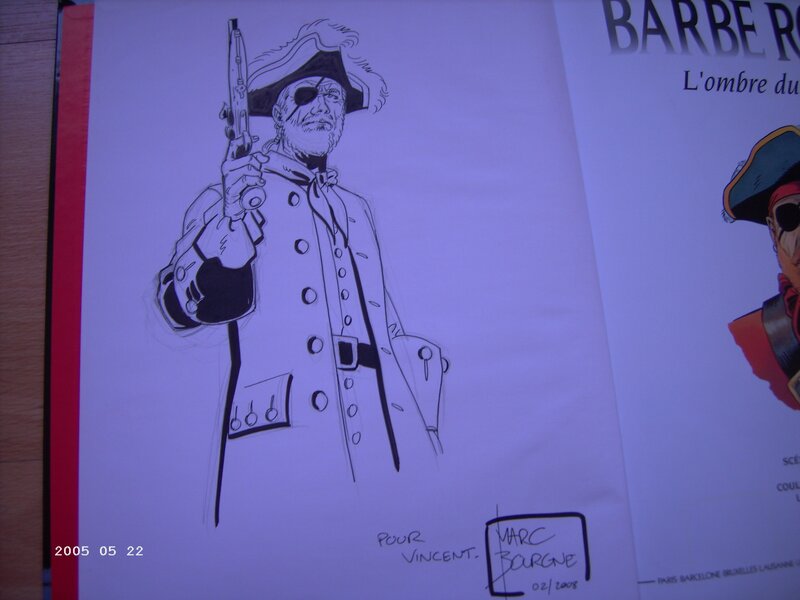 Marc Bourgne, Dédicace pour Barbe Rouge - Sketch