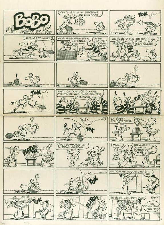 Bobo, 1971. par Maurice Rosy - Planche originale