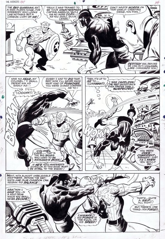 John Buscema, Vince Colletta, 1967-09 Buscema/Colletta: Avengers #44 p11 - Planche originale