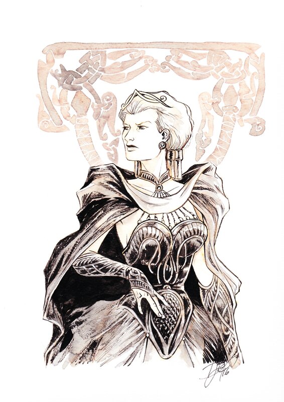 Djief, Nicolas Jarry, Le crépuscule des dieux - Illustration originale