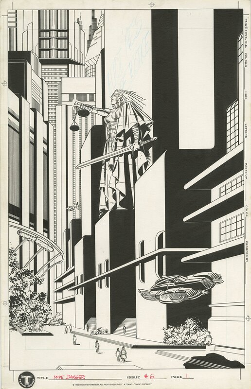 Mike Danger #6 par Eduardo Barreto - Planche originale