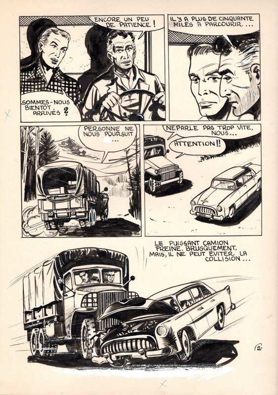 Damas, Daniel Massard, Sergent Dewy - Episode indéterminé, parution dans Aigle d'Or n°2, 1956 (SFPI) - Comic Strip