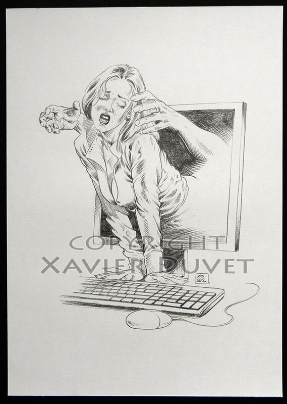 Internet par Xavier Duvet - Planche originale