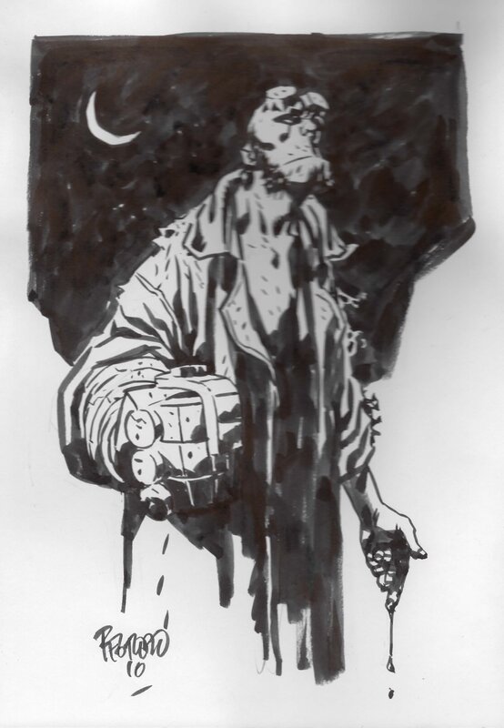 Duncan Fegredo Hellboy - Illustration originale