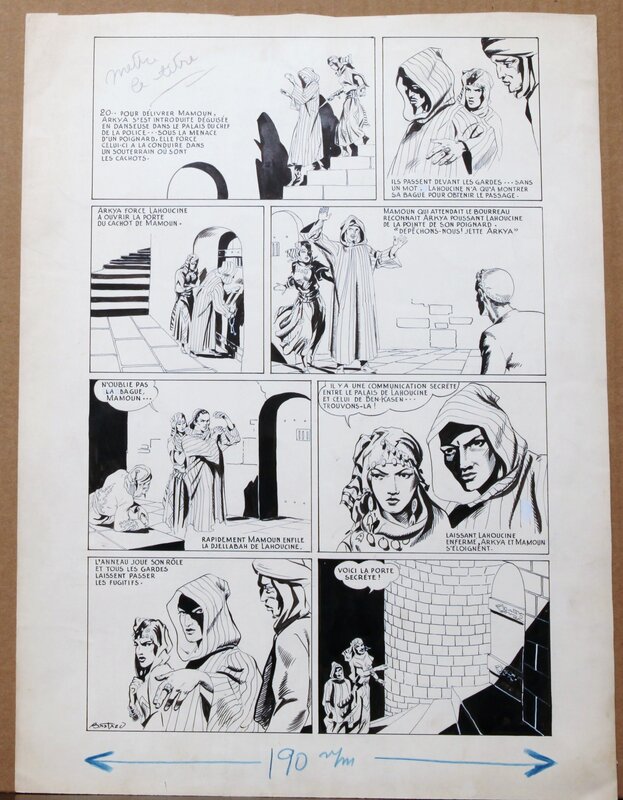 René Bastard, Henri Bourdens, Complot - page 20 - Arkya fille des dunes. - Planche originale