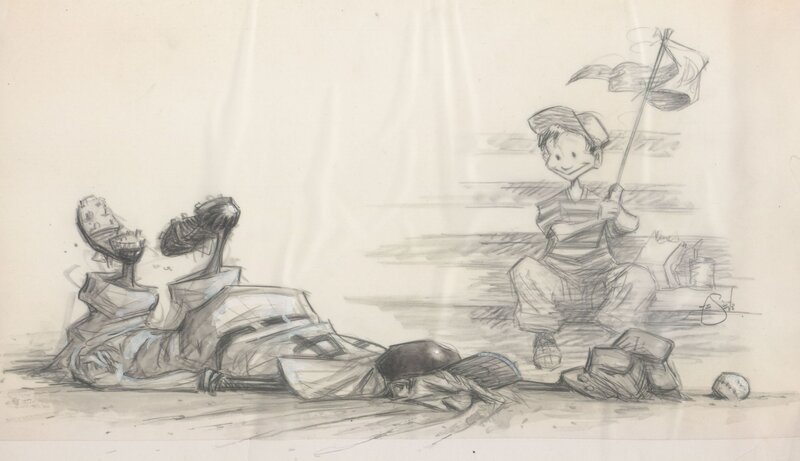 For sale - Baseball by Peter De Sève - Original Illustration
