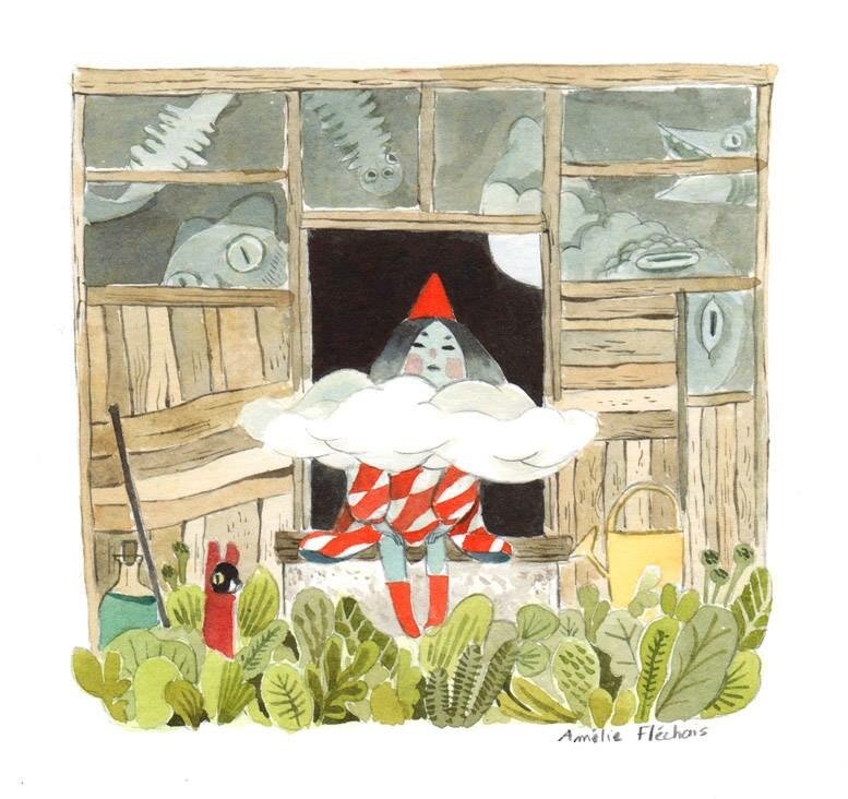Amélie Flechais, La maison du magicien - Original Illustration