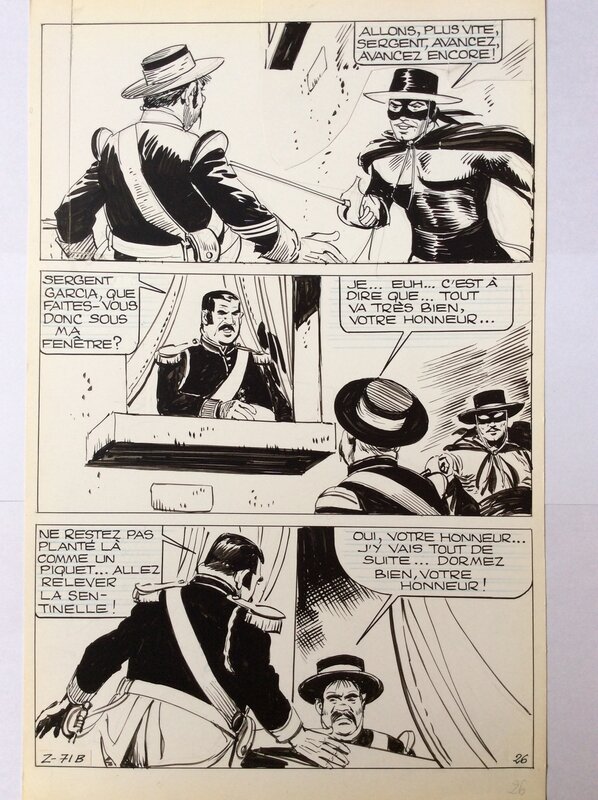 Zorro par Jean Pape - Planche originale