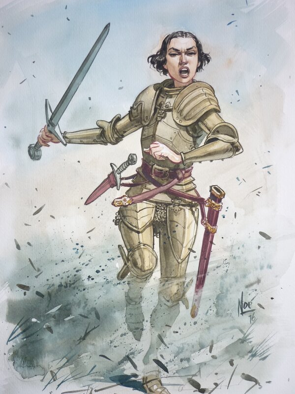 Ignacio Noé, La charge de Jeanne D'Arc - Illustration originale