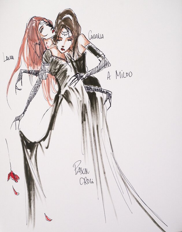 Carmilla & Laura by Pascal Croci - Sketch