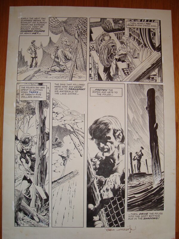 Berni Wrightson, Bruce Jones, The pepper lake monster - Planche originale