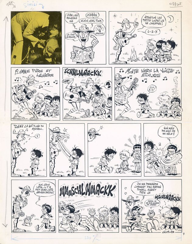 Gotlib, 1972 - Hamster Jovial - Elvis - Planche originale