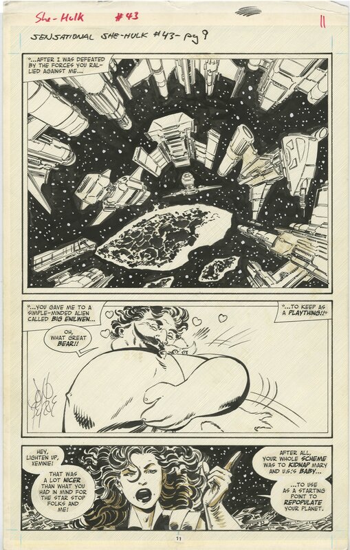 John Byrne, Sensational She-Hulk #43 P9 - Planche originale