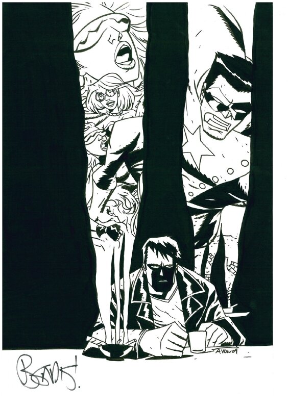 Michael Avon Oeming, Powers 3rd series cover nr.5 - Original Cover