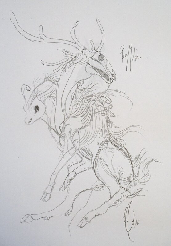 Elk, Child of the Swan T.1 - Sketch