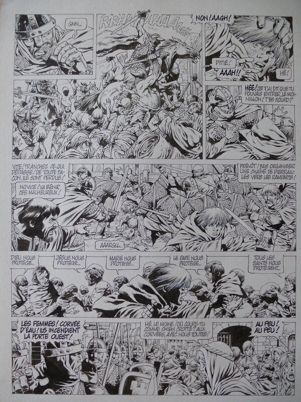 Jean-Yves Mitton, Chroniques Barbares tome 1 planche 25 - Planche originale