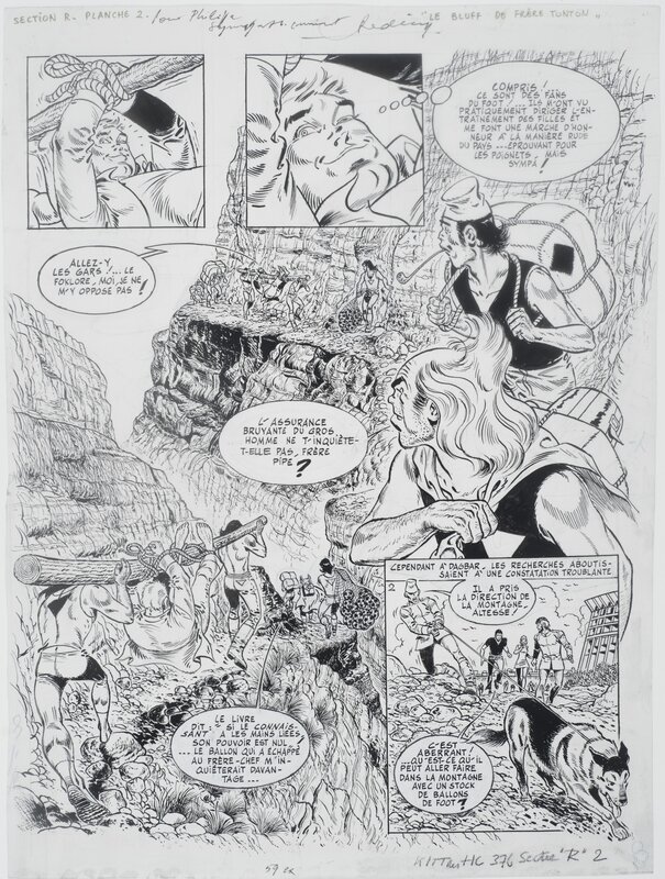 Raymond Reding, Section R - le Territoire des X - Le bluff de frère Tonton - planche 2 - Comic Strip