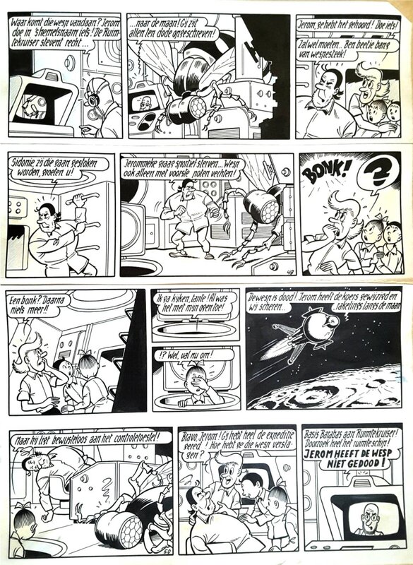 Willy Vandersteen, Eduard De Rop, Suske en Wiske - Bob et Bobette - Planche originale