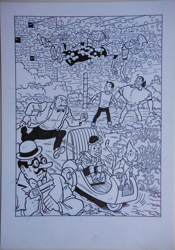 Luc Morjaeu, Suske en Wiske 305 De tijdbobijn - Illustration originale
