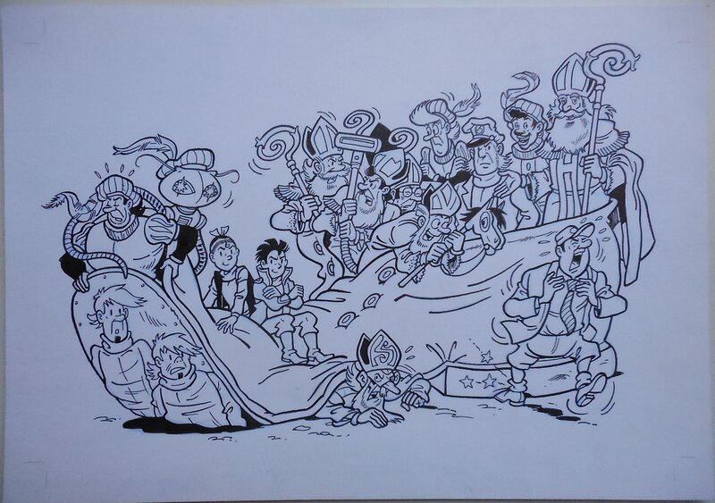 Luc Morjaeu, Suske en Wiske 306 De stralende staf - Illustration originale