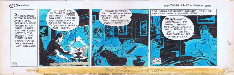 Terry and Pirates Daily 1935 by Milton Caniff - Planche originale