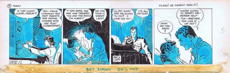 Terry and the Pirates Daily 1935 by Milton Caniff - Planche originale