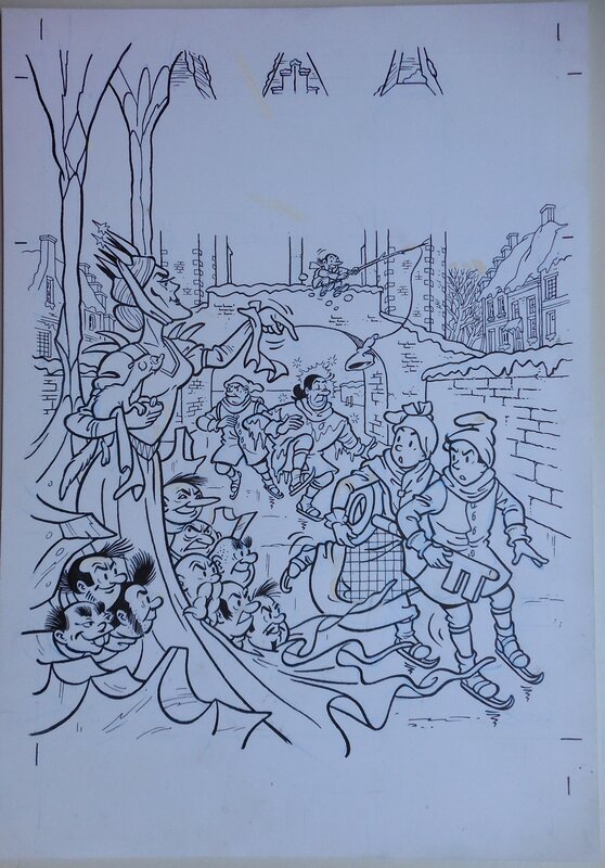 Luc Morjaeu, Suske en Wiske 298 De elfstedenstunt - Original Cover