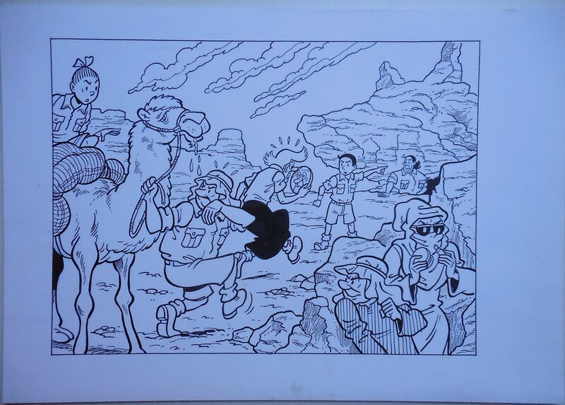 Luc Morjaeu, Suske en Wiske 299 Het babbelende bad - Illustration originale