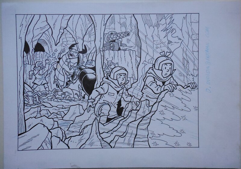 Luc Morjaeu, Suske en Wiske 302 De sterrensteen - Illustration originale