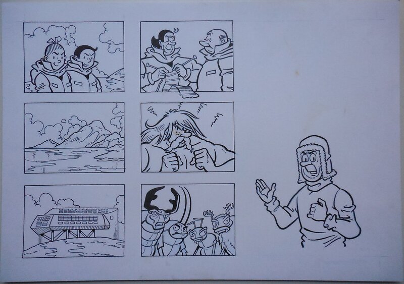 Luc Morjaeu, Suske en Wiske 302 De sterrensteen - Illustration originale