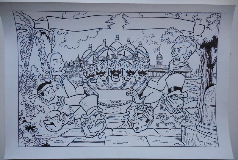 Luc Morjaeu, Suske en Wiske 310 De halve havelaar - Original Illustration