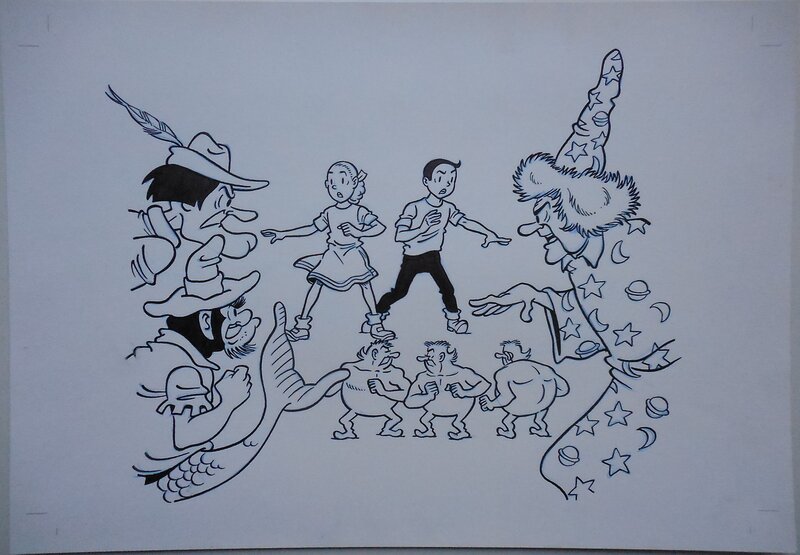 Luc Morjaeu, Suske en Wiske 311 De stuivende stad - Original Illustration
