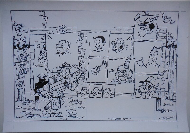 Luc Morjaeu, Suske en Wiske 311 De stuivende stad - Original Illustration