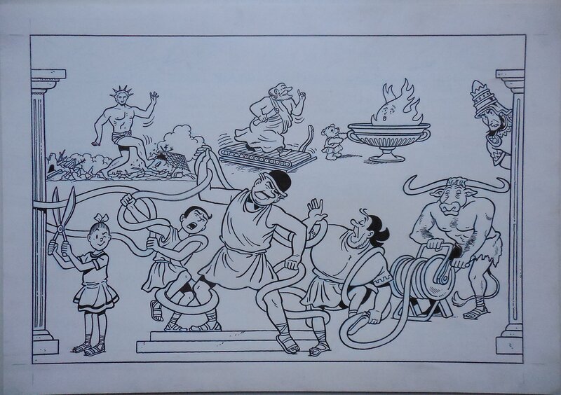 Luc Morjaeu, Suske en Wiske 312 De zappende ziel - Illustration originale