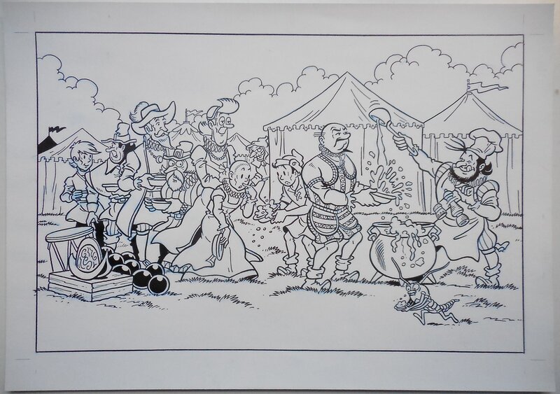 Luc Morjaeu, Suske en Wiske 314 Het lijdende Leiden - Illustration originale