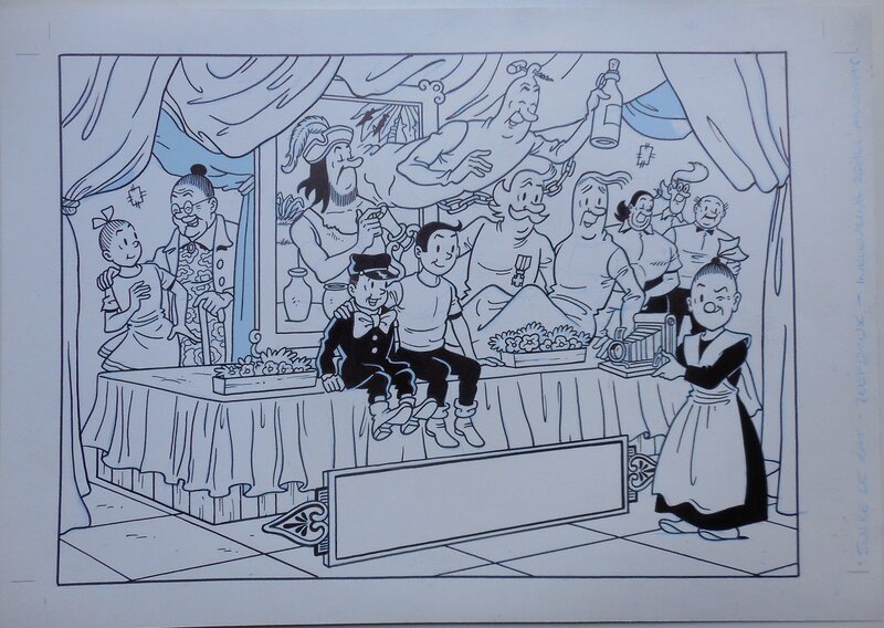Luc Morjaeu, Suske en Wiske 319 Suske de rat - Illustration originale
