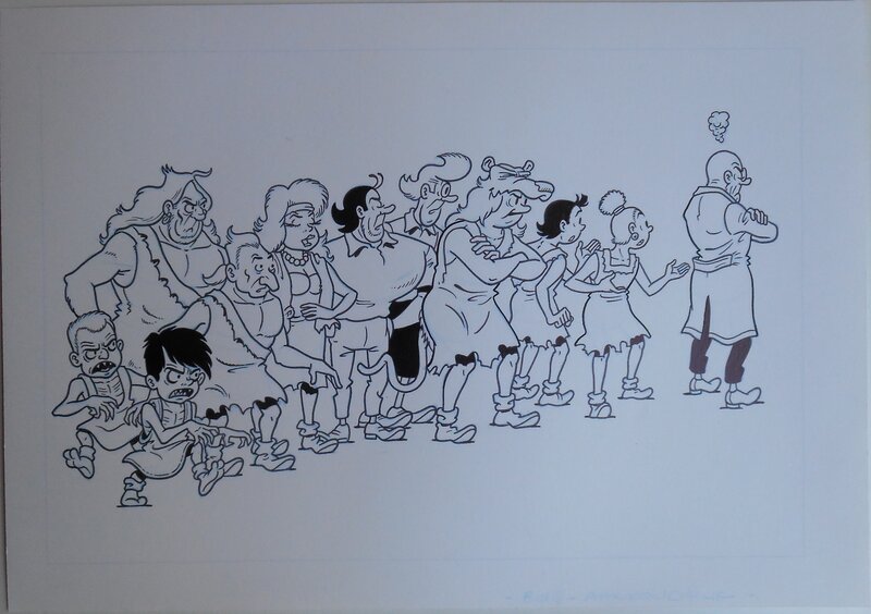 Luc Morjaeu, Suske en Wiske 323 Barabas de balorige - Original Illustration