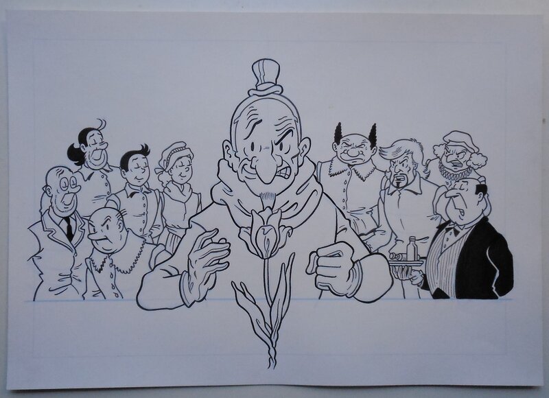 Luc Morjaeu, Suske en Wiske 326 De zwarte tulp - Original Illustration
