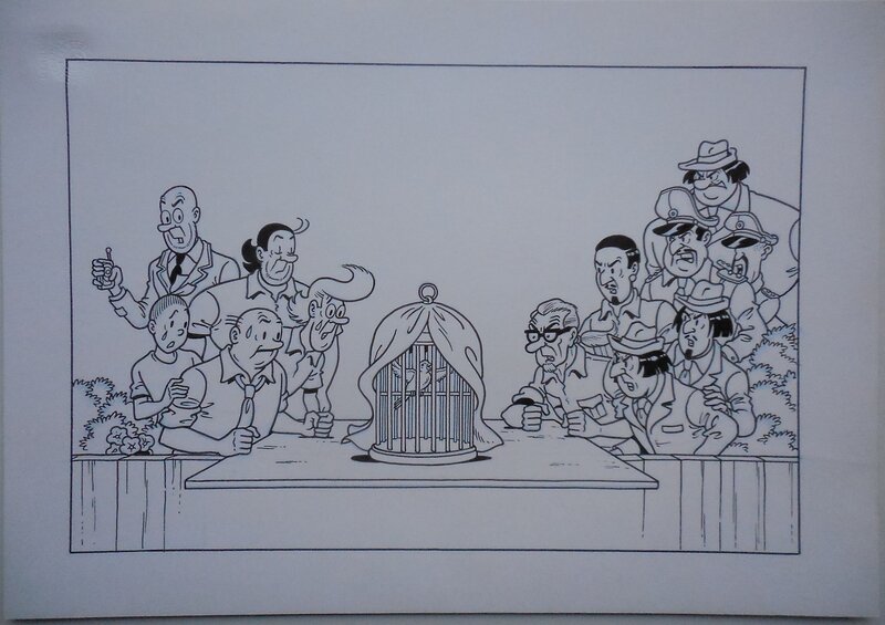 Luc Morjaeu, Suske en Wiske 329 Suskewiet - Illustration originale