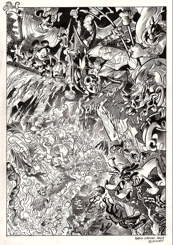 Fabio Celoni, L'inferno di Topolino (Mickey's Inferno) - Illustration originale
