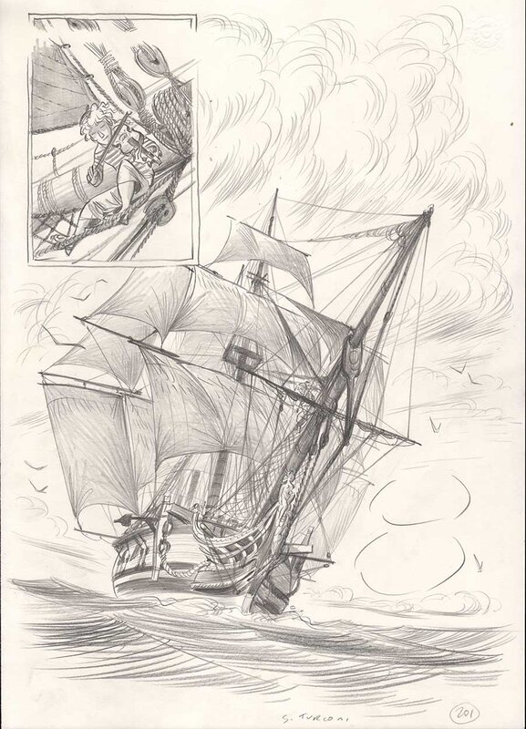 Stefano Turconi, Il Porto Proibito (Le Port des Marins Perdus) page 201 - Planche originale
