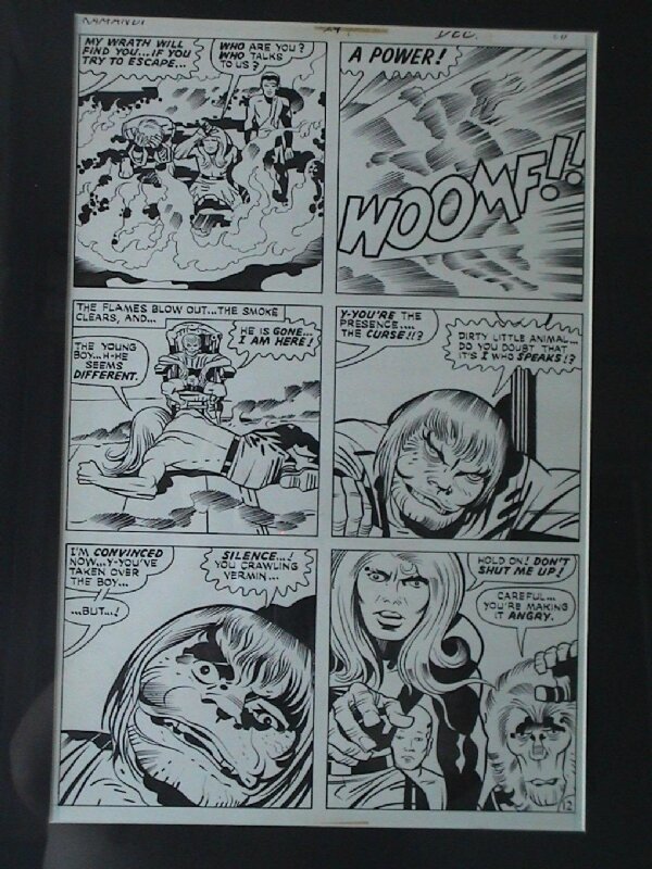 Kamandi 28 pag.18 par Jack Kirby - Illustration originale