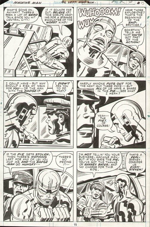 Jack Kirby, Machine man 6 pag.15 - Illustration originale