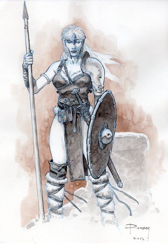 Gunhild - Walkyrie by Drazen Kovacevic - Original Illustration